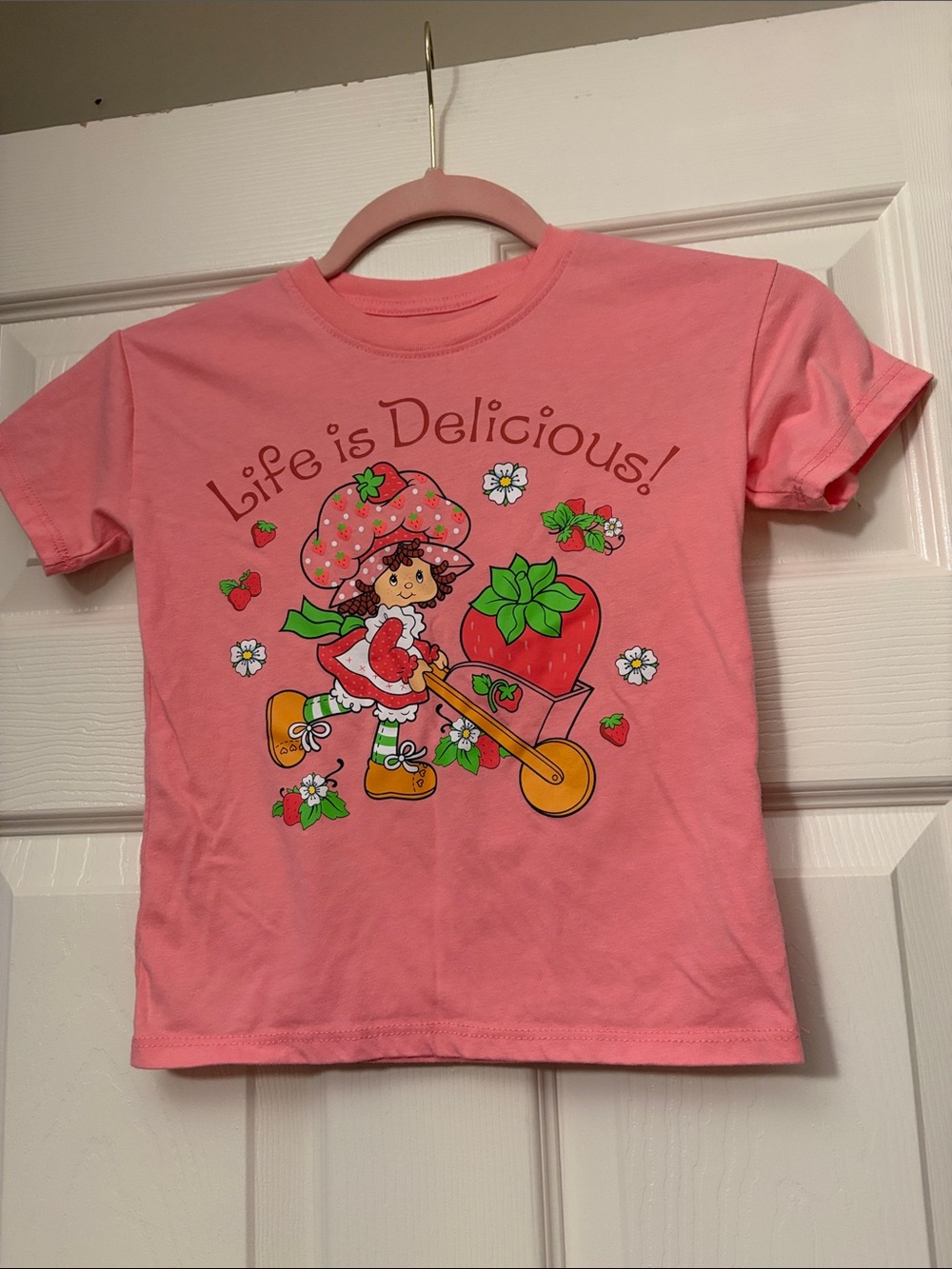 Girls' Pink 'Life is Delicious' Graphic Tee